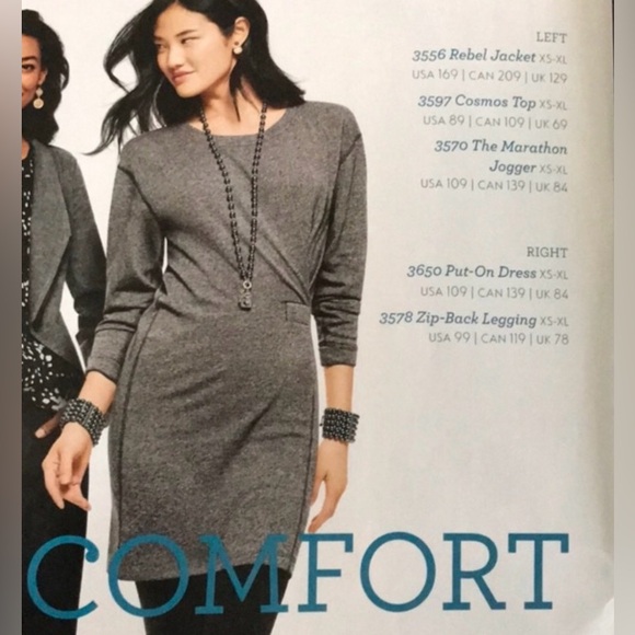 CAbi Put-On Crewneck Sweatshirt Dress #3650 Size Medium NWOT - Picture 6 of 16